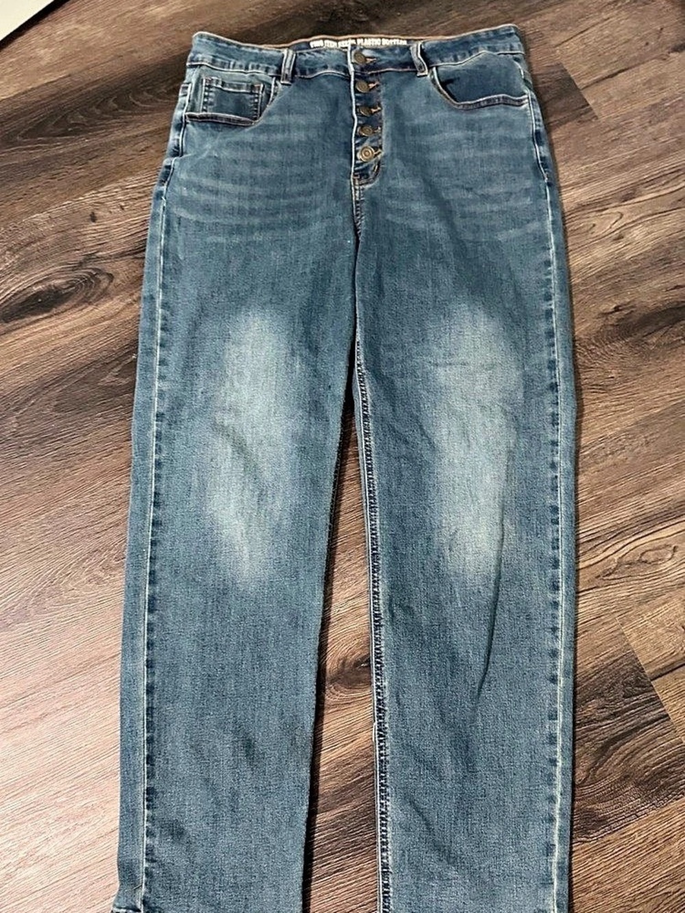 Grace & Lace Straight Leg Jeans Blue Waist 16